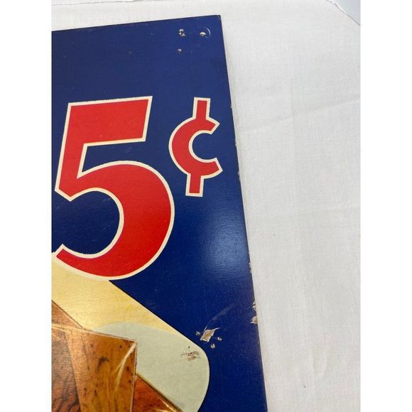 Vintage Spark Plug Chewing Tobacco Litho USA Liggett & Myer Sign - Picture 4 of 8